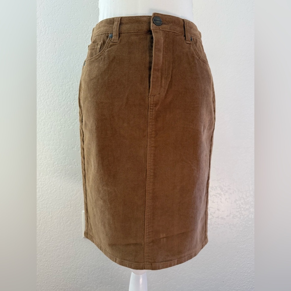 JONES NEW YORK Brown Corduroy Skirt size 8